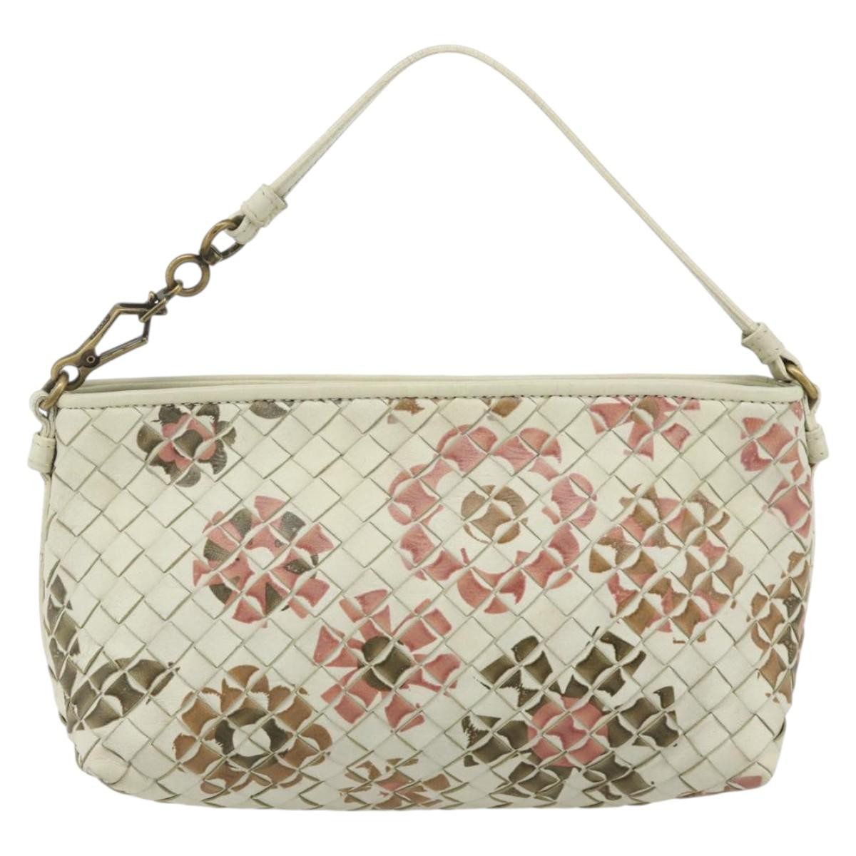 Bottega Veneta Intrecciato Clutch bag Leather, White, Leather, Clutch