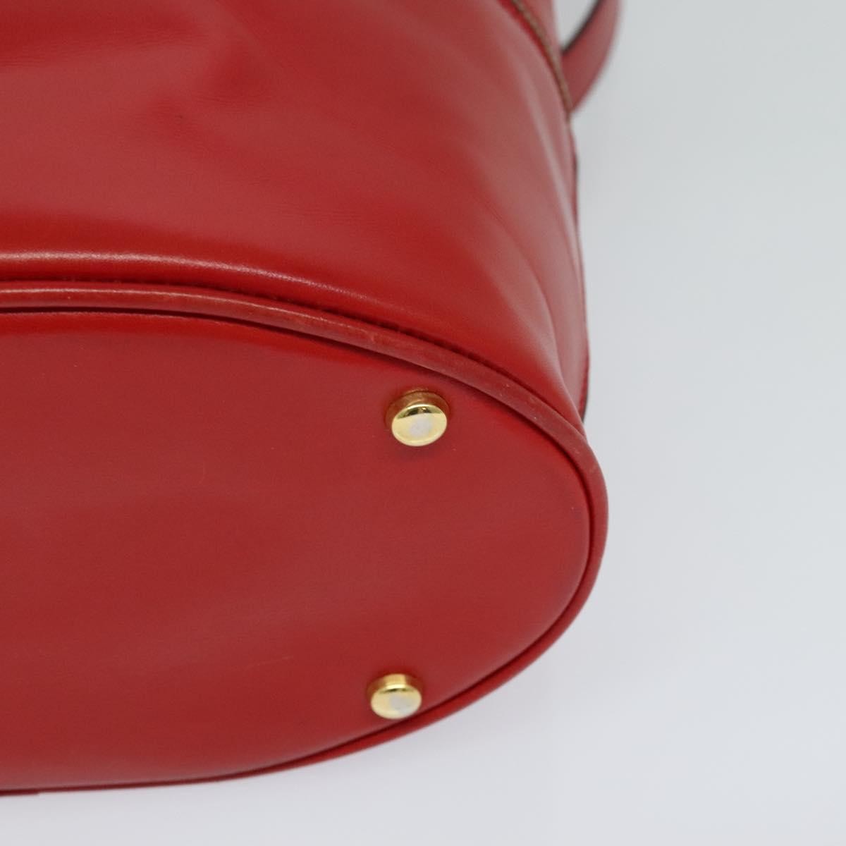 Celine Vanity bag Leather, RED, LEATHER, Shoulder bag