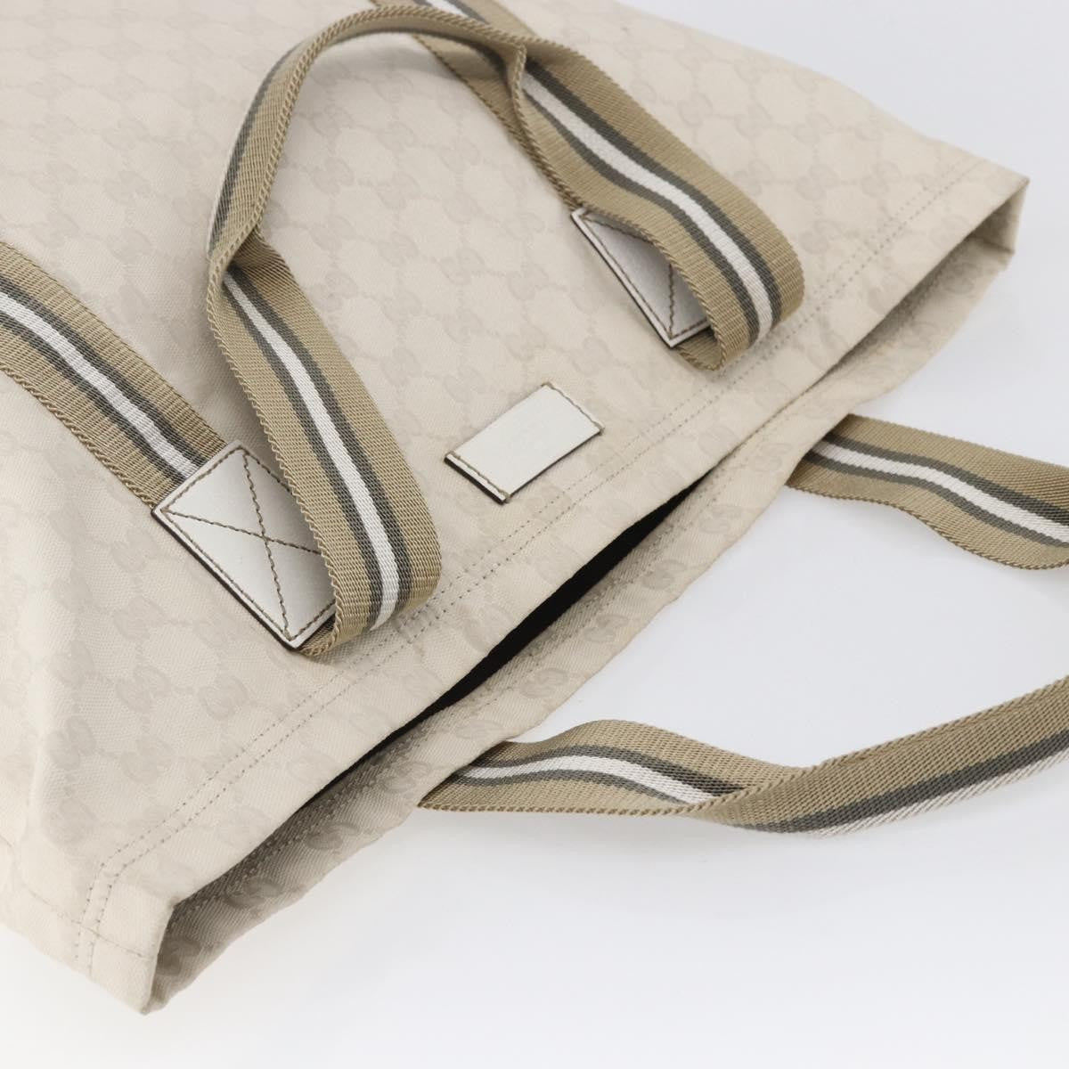 Gucci Original Web Tote GG Canvas, BEIGE, CANVAS, Tote bag