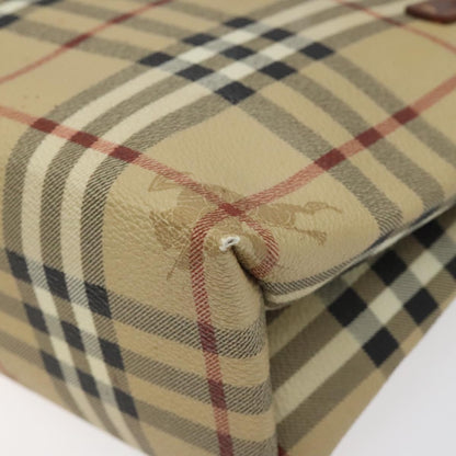 Burberry Top Handle Tote Haymarket Coated Canvas, BEIGE, CANVAS, Handbag