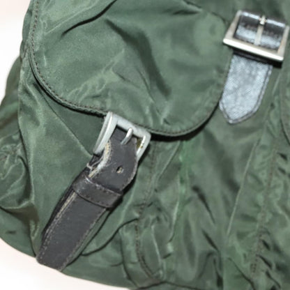 Prada Double Front Pocket Backpack Tessuto, KHAKI, NYLON, Backpack