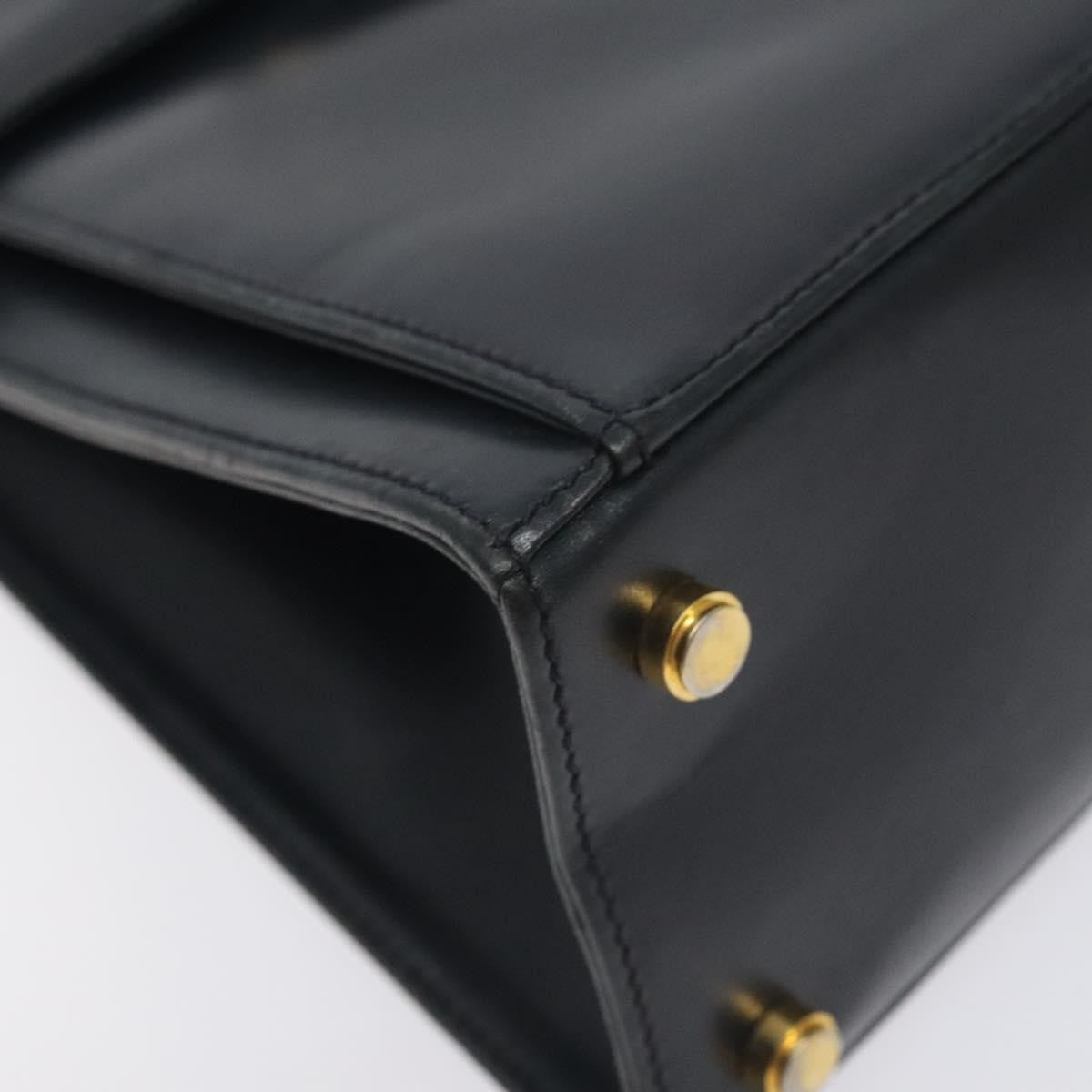 Salvatore Ferragamo Vintage Handbag Leather, BLACK, LEATHER, Handbag