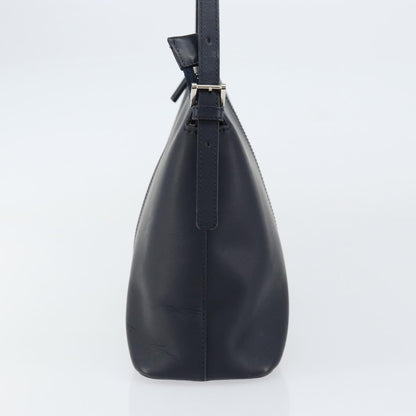 Burberry Vintage Shoulder Bag Leather, NAVY, LEATHER, Shoulder bag