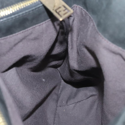 Fendi Vintage Convertible Tote Leather, BLACK, LEATHER, Tote bag