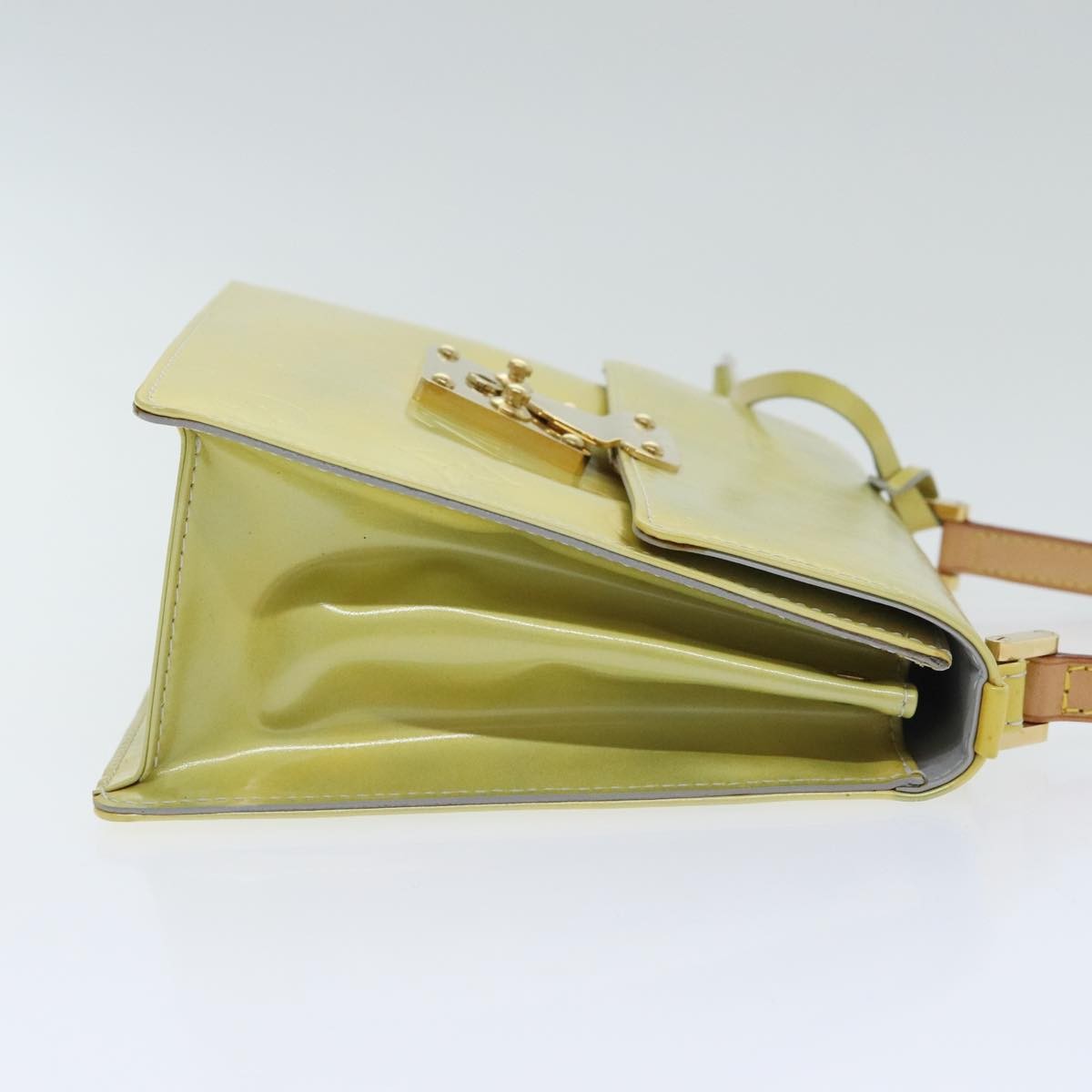 Louis Vuitton Spring Street NM Handbag Monogram Vernis with Monogram Canvas, BEIGE, PATENT_LEATHER, Handbag