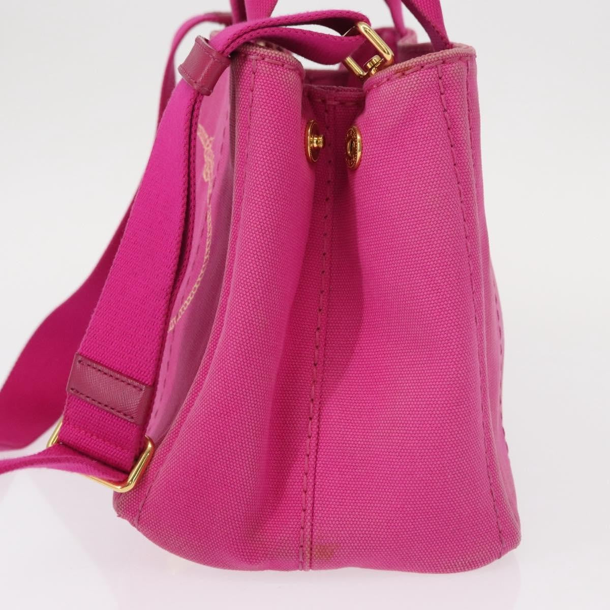 Prada Canapa Open Tote Canvas, PINK, CANVAS, Shoulder bag