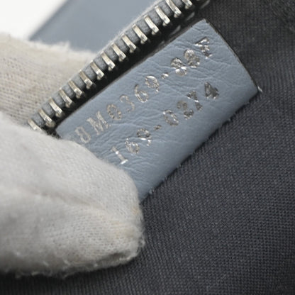 Fendi Monster Front Pocket Clutch Leather with Fur, GRAY, LEATHER, Clutche & pouche