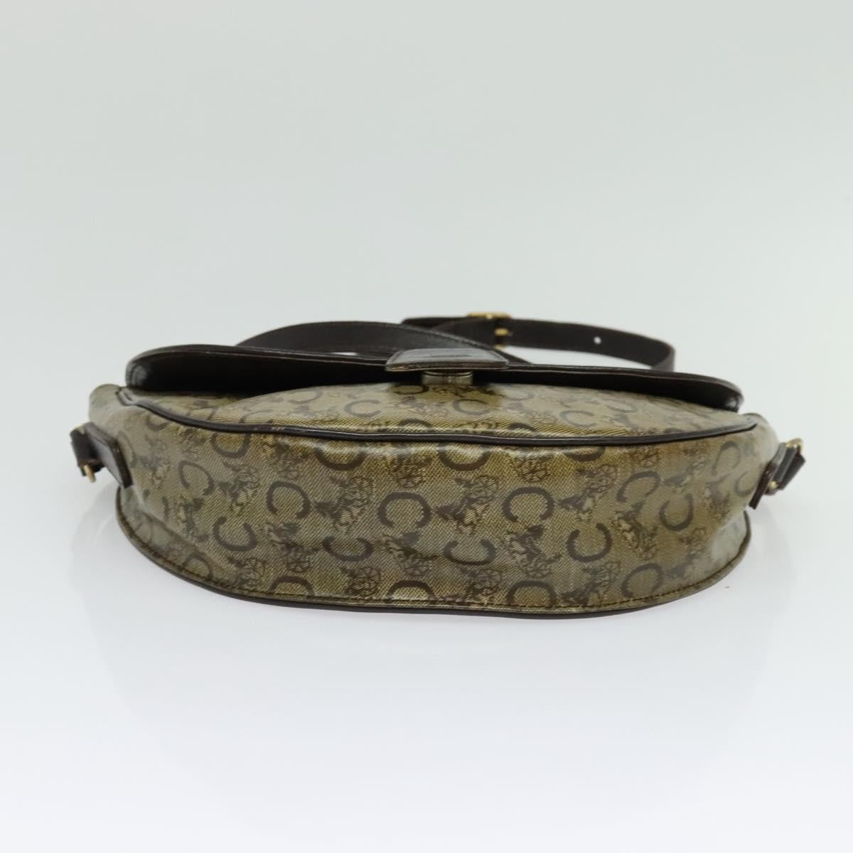 Celine C Sulky Shoulder bag Canvas and Leather, BEIGE, CANVAS, Shoulder bag