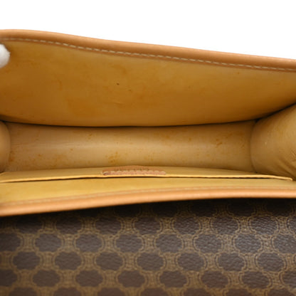 Celine Vintage Macadam Handbag Canvas and Leather, BROWN, CANVAS, Handbag