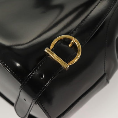 Salvatore Ferragamo Vintage Gancini Backpack Patent Leather, BLACK, PATENT_LEATHER, Backpack