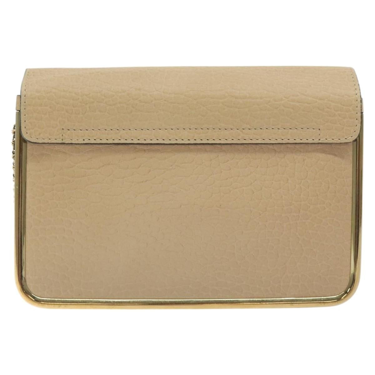 Chloe Sally Shoulder Bag Leather, BEIGE, LEATHER, Shoulder bag