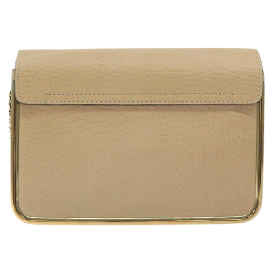 Chloe Sally Shoulder Bag Leather, BEIGE, LEATHER, Shoulder bag