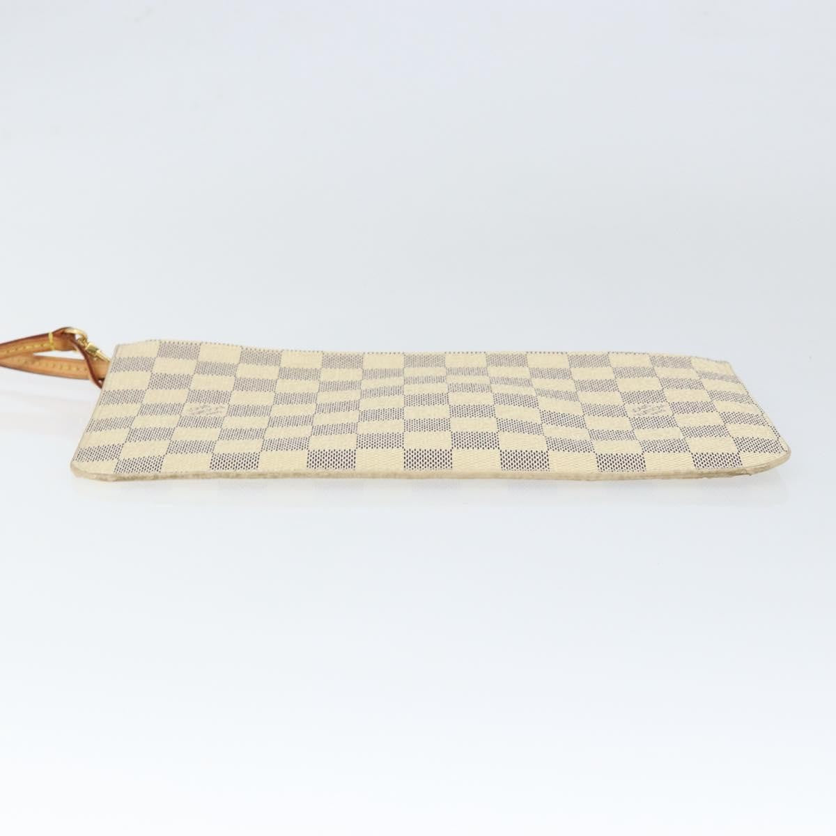 Louis Vuitton Neverfull Pochette Damier, WHITE, CANVAS, Clutche & pouche