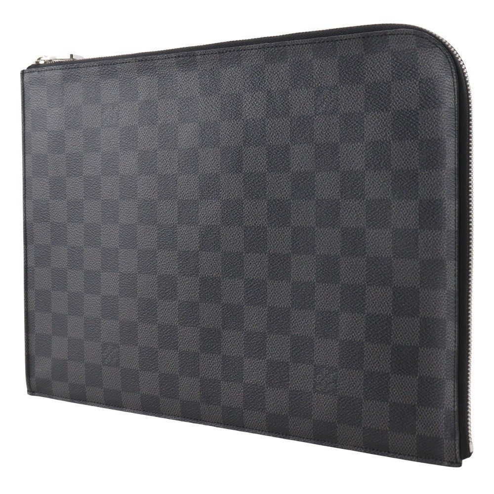 Louis Vuitton Zip Around Pochette Jour Damier Graphite, BLACK, CANVAS, Clutche & pouche