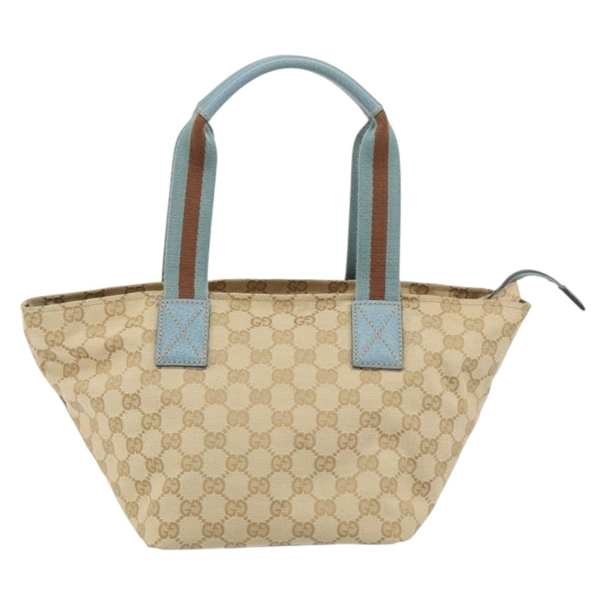 Gucci Web Zip Tote GG Canvas, BEIGE, CANVAS, Tote bag