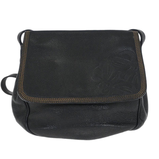 Loewe Anagram Shoulder Bag Leather, Navy, Leather, Shoulder Bag