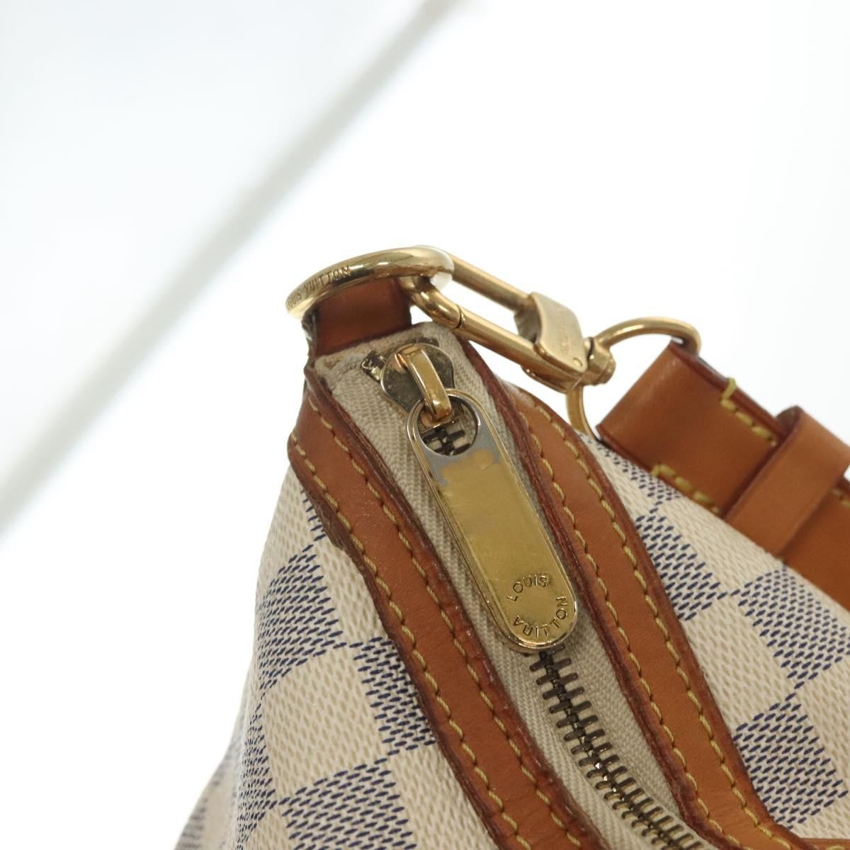 Louis Vuitton Siracusa Handbag Damier, WHITE, CANVAS, Shoulder bag