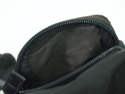 Prada Double Front Pocket Backpack Tessuto, BLACK, NYLON, Backpack