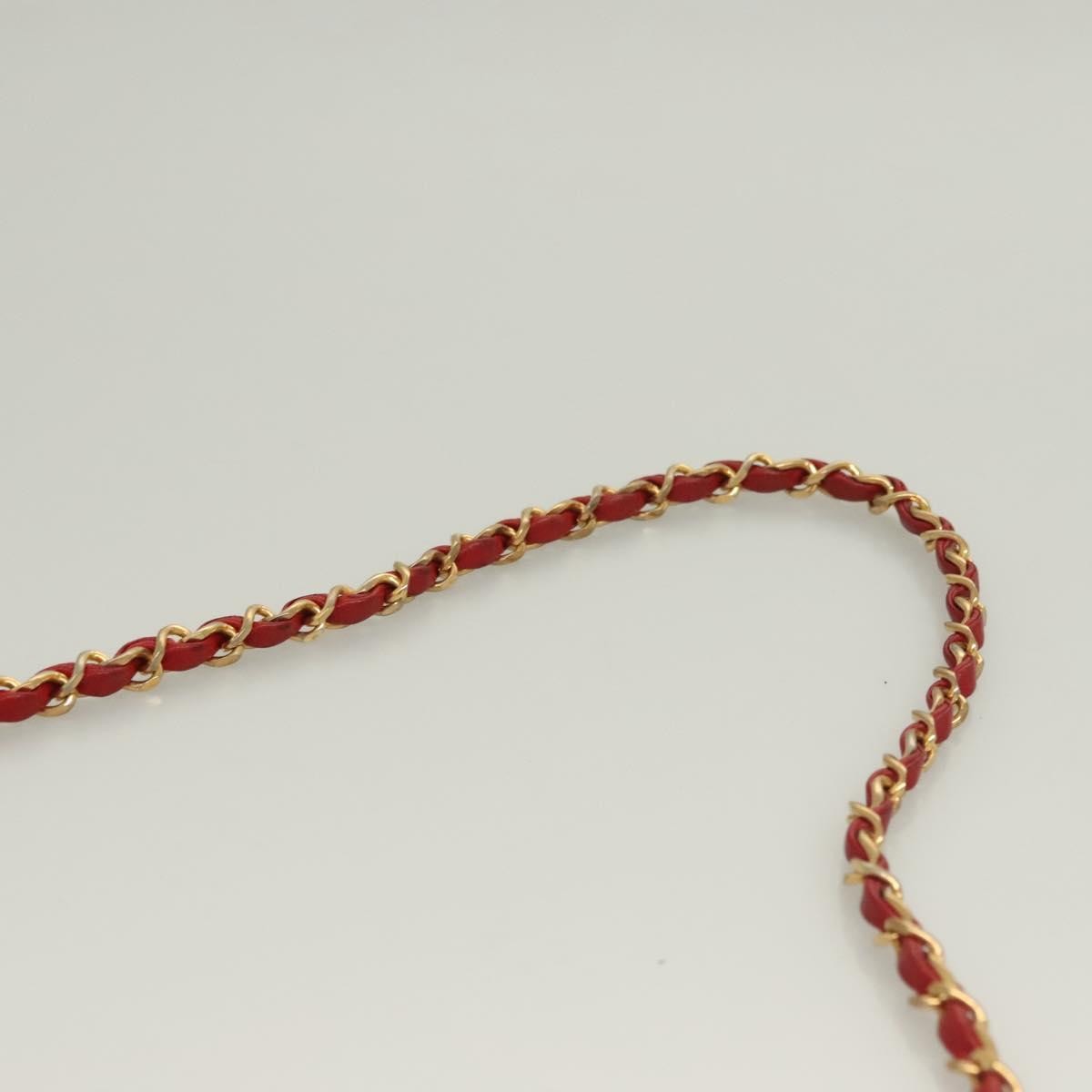 Chanel Vintage Round Tassel Crossbody Bag Quilted Lambskin, RED, LEATHER, Shoulder bag