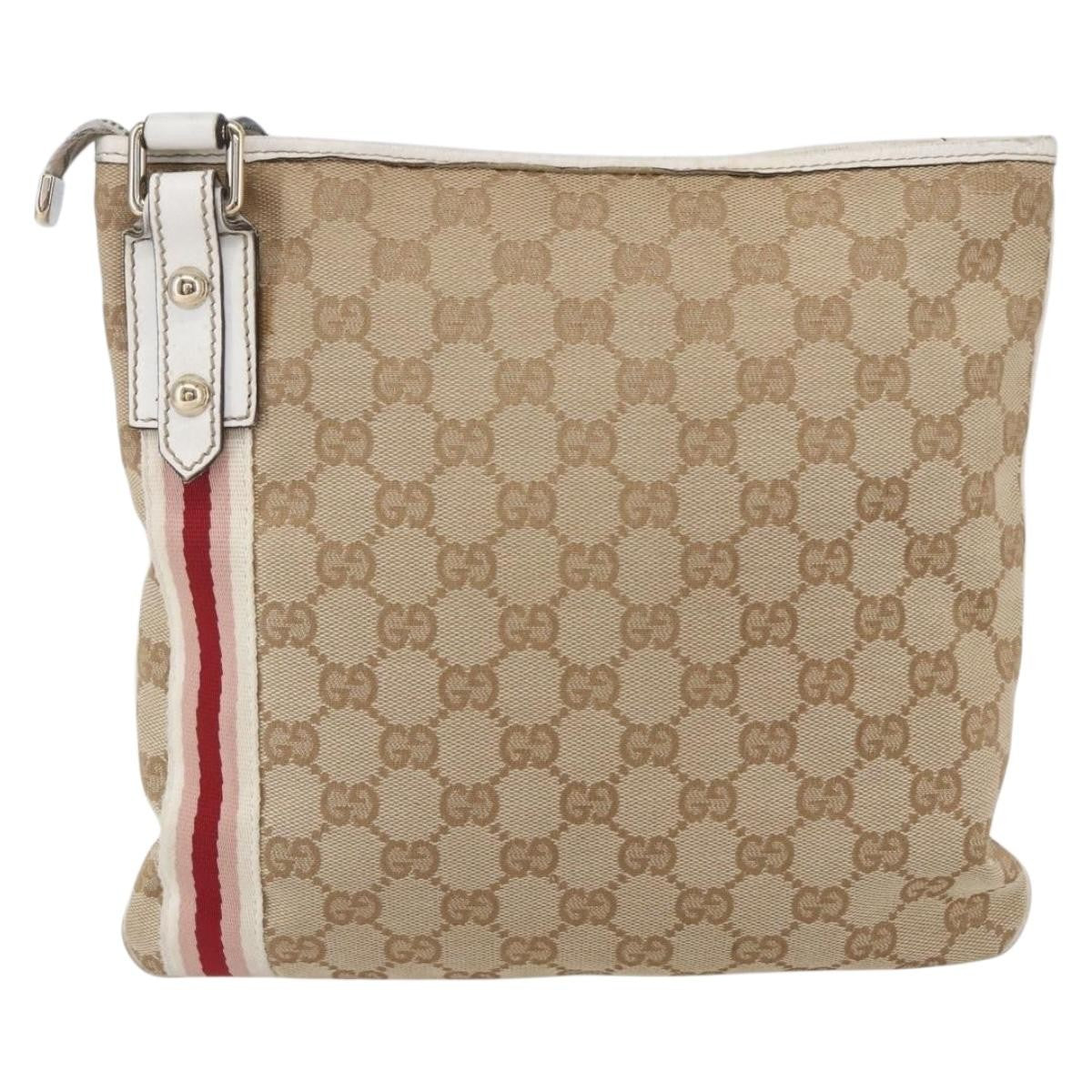 Gucci Jolicoeur Messenger Bag GG Canvas, BEIGE, CANVAS, Shoulder bag