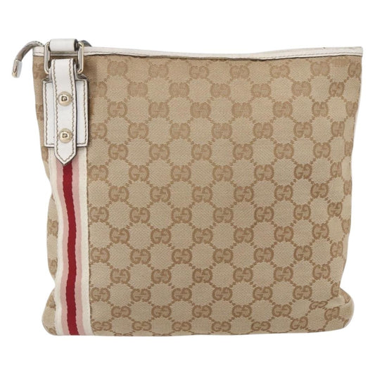 Gucci Jolicoeur Messenger Bag GG Canvas, BEIGE, CANVAS, Shoulder bag