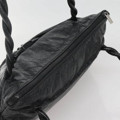 Salvatore Ferragamo Gancini Shoulder Bag Leather, BLACK, LEATHER, Shoulder bag