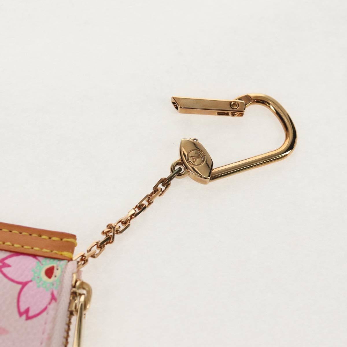 Louis Vuitton Pochette Cles Key Pouch Reverse Monogram Giant, PINK, CANVAS, Clutche & pouche