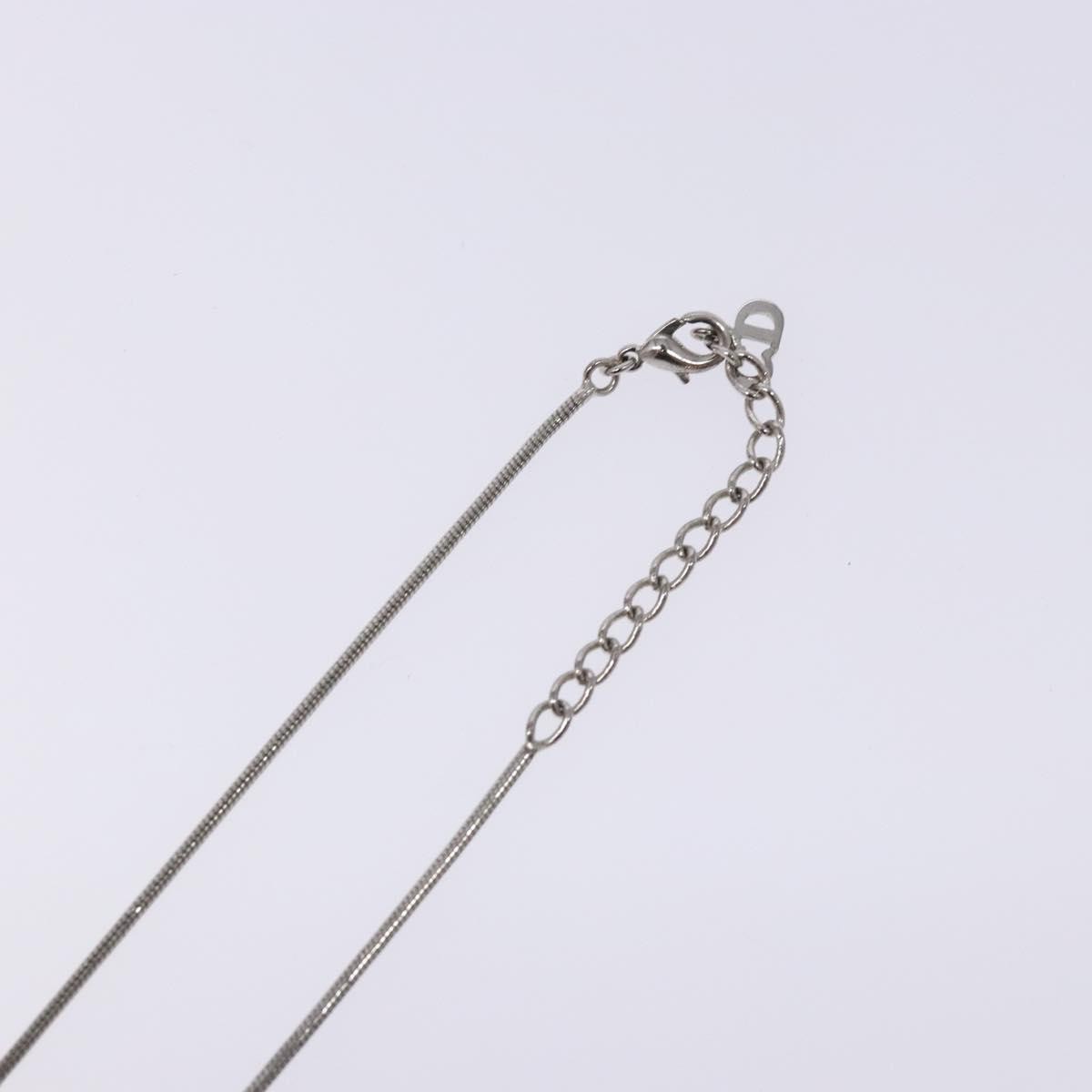 Christian Dior D logo Pendant Necklace Metal, SILVER, METAL, Necklace