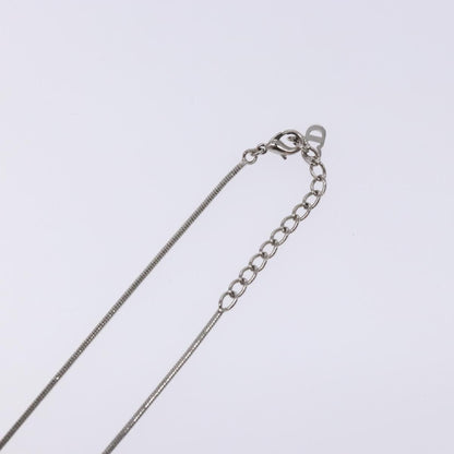 Christian Dior D logo Pendant Necklace Metal, SILVER, METAL, Necklace