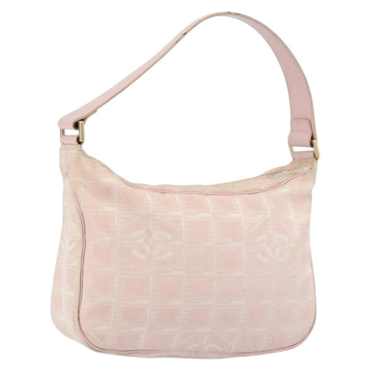 Chanel Travel Line Zip Hobo Nylon, PINK, NYLON, Shoulder bag