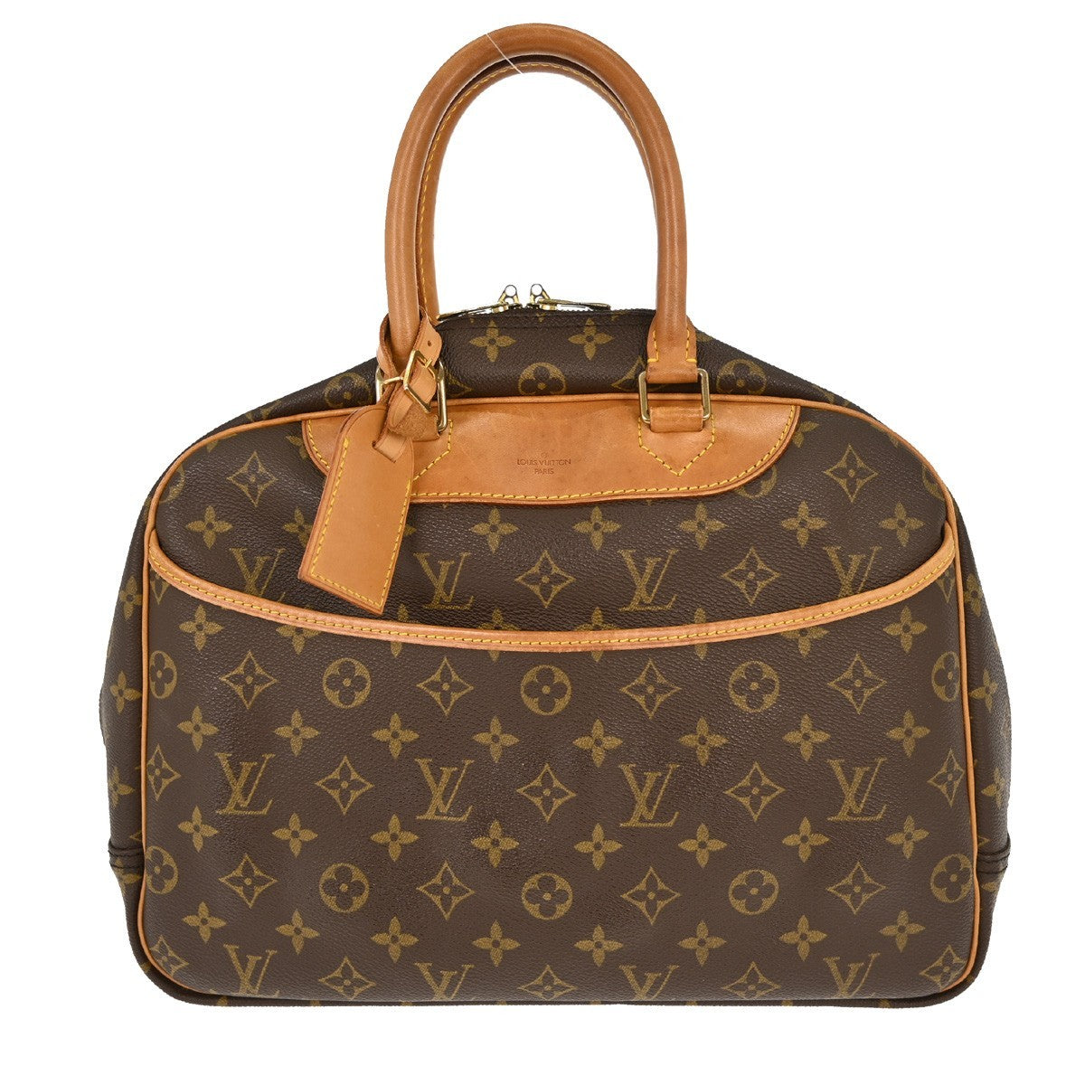 Louis Vuitton Deauville Handbag Monogram Canvas, BROWN, CANVAS, Handbag
