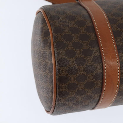 Celine Vintage Macadam Shoulder Bag Canvas and Leather, BROWN, CANVAS, Shoulder bag