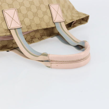 Gucci Web Zip Tote GG Canvas, BEIGE, CANVAS, Tote bag