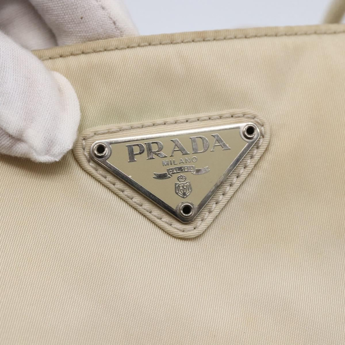 Prada Vintage Tote Tessuto, SILVER, NYLON, Tote bag