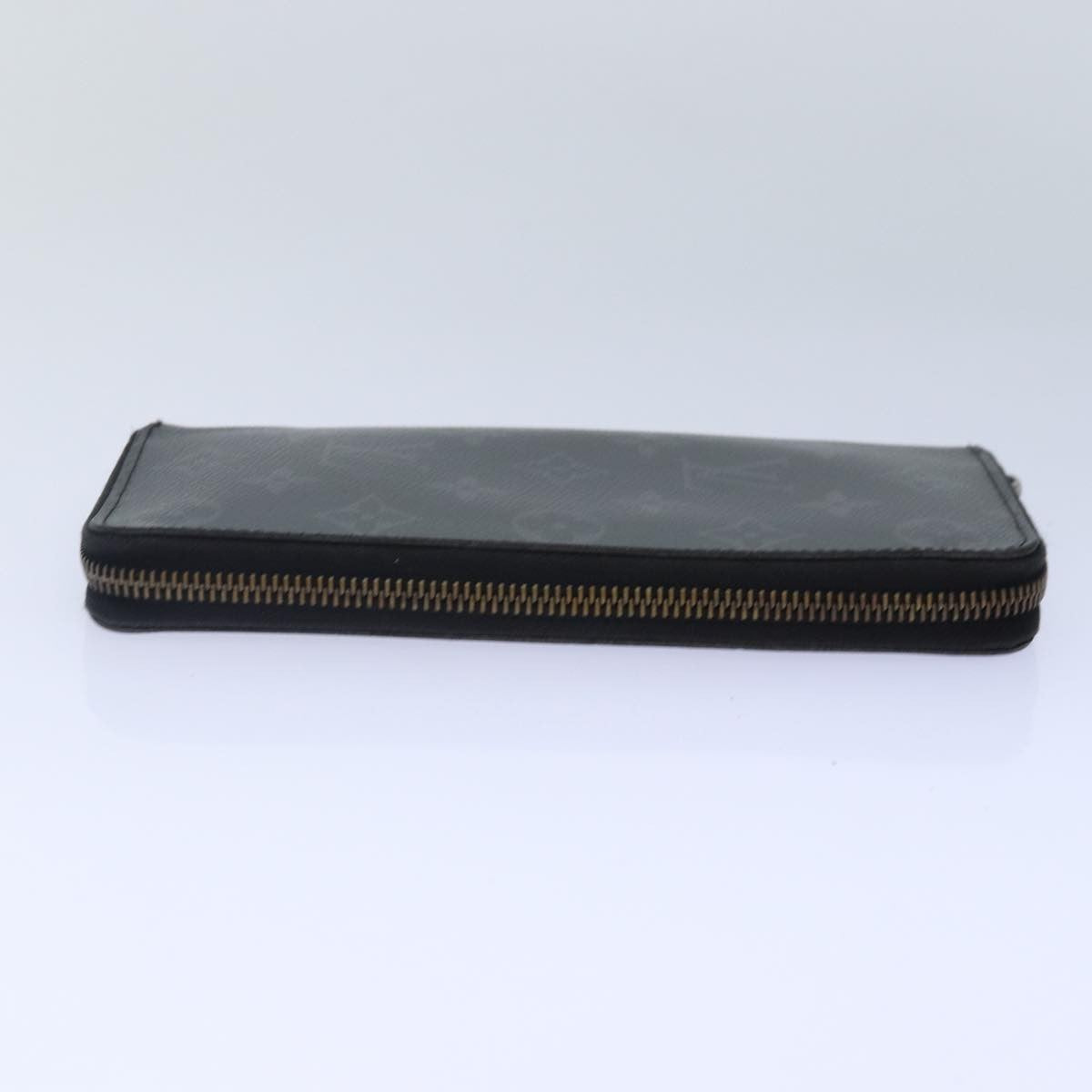 Louis Vuitton Zippy wallet vertical Taurillon Leather, BLACK, CANVAS, Wallets