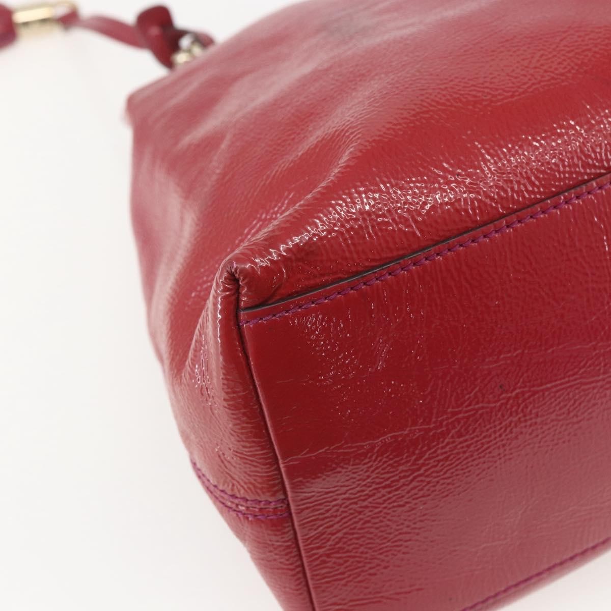 Gucci Soho Chain Strap Shoulder Bag Patent, RED, LEATHER, Shoulder bag