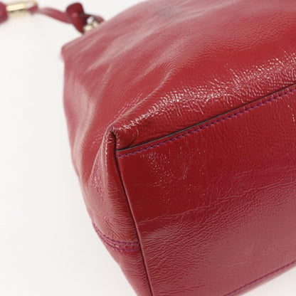 Gucci Soho Chain Strap Shoulder Bag Patent, RED, LEATHER, Shoulder bag