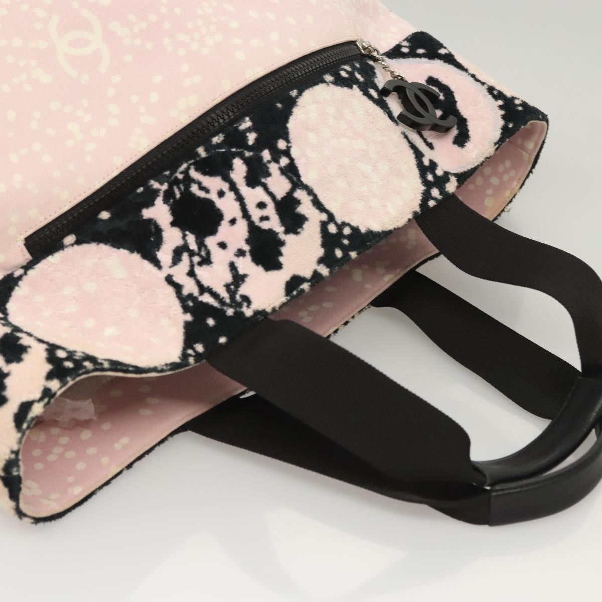 Chanel Biarritz Tote Quilted Canvas, PINK, CANVAS, Tote bag