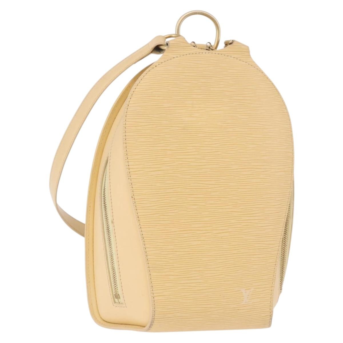 Louis Vuitton Mabillon Backpack Epi Leather, Beige, Leather, Backpack