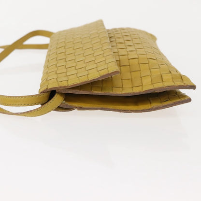 Bottega Veneta Intrecciato Leather, YELLOW, LEATHER, Shoulder bag