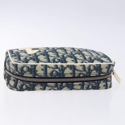 Christian Dior Vintage Trotter Pouch Diorissimo Canvas, NAVY, CANVAS, Clutche & pouche