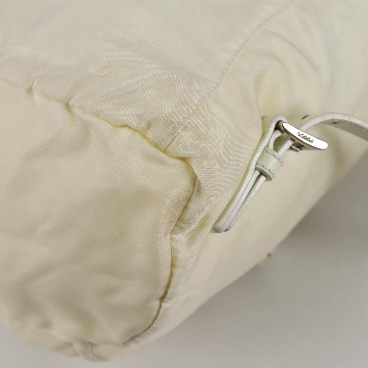 Prada Front Pocket Buckle Backpack Nylon, ECRU, NYLON, Backpack