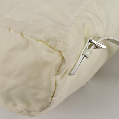 Prada Front Pocket Buckle Backpack Nylon, ECRU, NYLON, Backpack