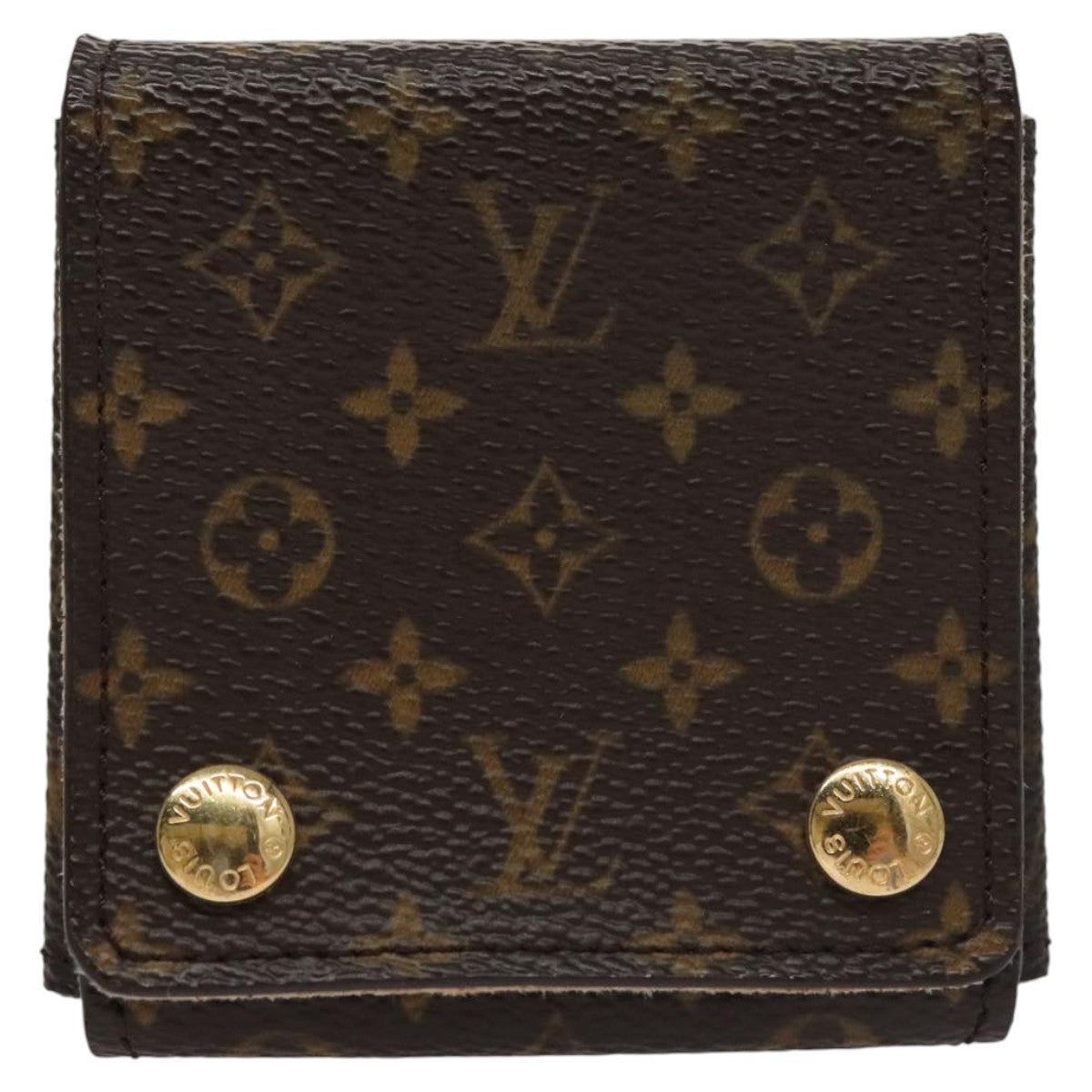 Louis Vuitton CASE JEWELRY BOX Canvas, BROWN, CANVAS, Wallets