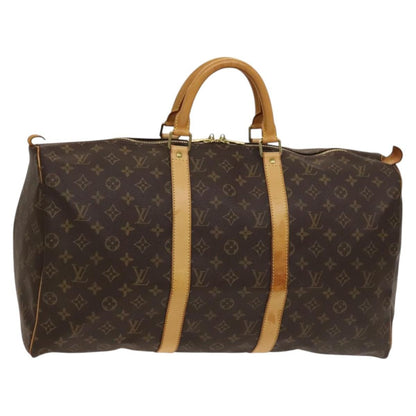 Louis Vuitton Keepall Bag Monogram Canvas, BROWN, CANVAS, Travel bag