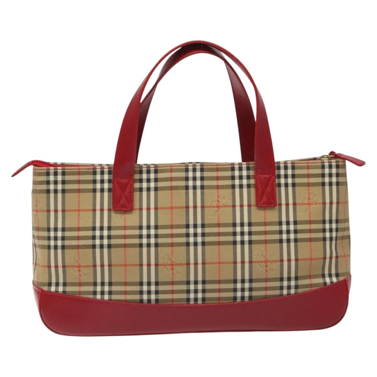 Burberry Nova Check Handbag Nova Check Canvas, BEIGE, CANVAS, Handbag