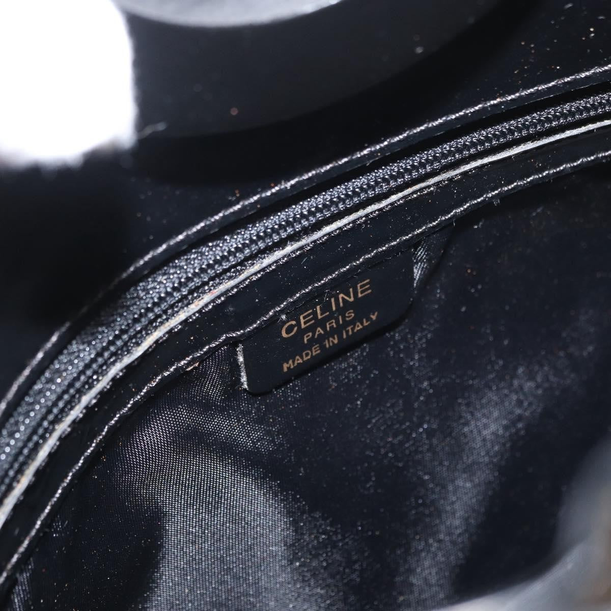 Celine Circle Logo Handbag Patent Leather, BLACK, PATENT_LEATHER, Handbag