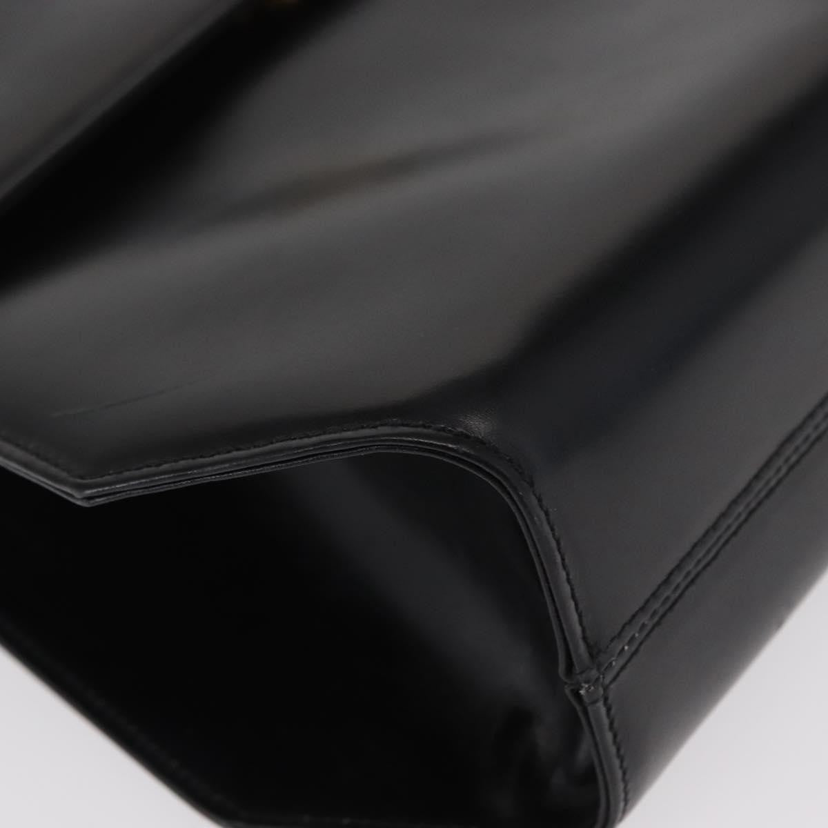 Salvatore Ferragamo Gancini Shoulder Bag Leather, BLACK, LEATHER, Shoulder bag