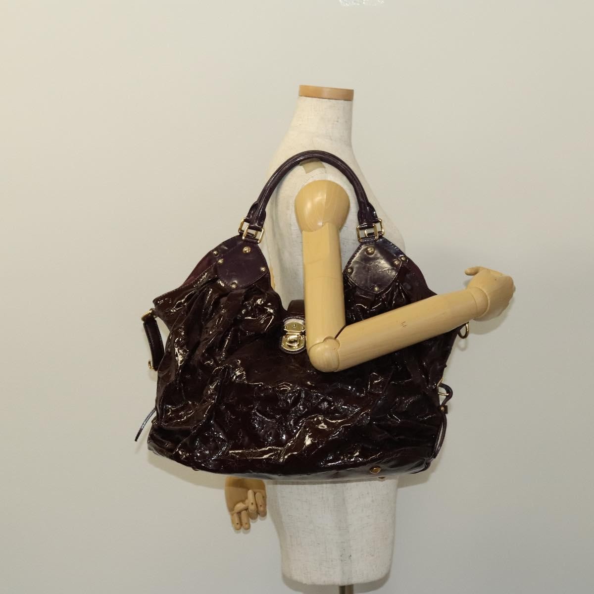 Louis Vuitton Surya Tote bag Mahina Patent Leather, PURPLE, CANVAS, Tote bag