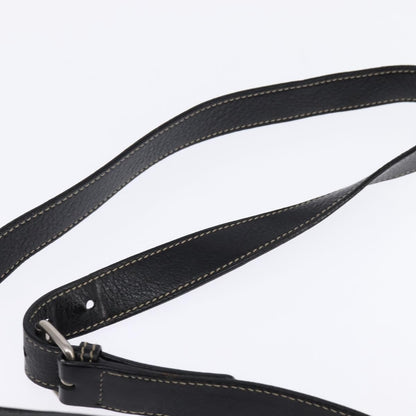 Gucci Front Zip Messenger Leather, BLACK, LEATHER, Shoulder bag